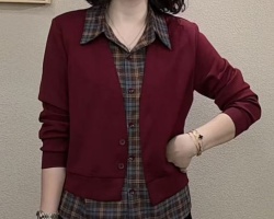 減齡假兩件開衫